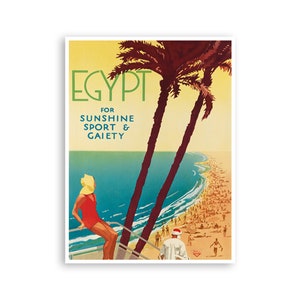 Egypt Print Egyptian Art Travel Poster Traveler Gift (XR3898)a
