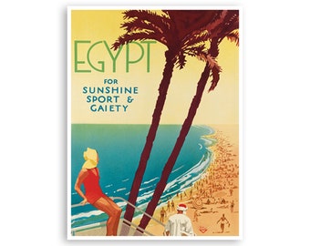 Ägypten Druck Ägyptisches Kunst Reise Poster Reisegeschenk (XR3898)a