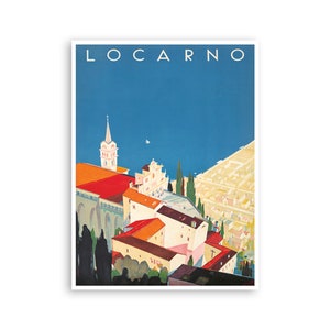 Art Swiss Travel Poster Locarno Switzerland Print Vintage (ZT244)