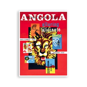 Angola Africa Art Print African Travel Poster (XR4203)