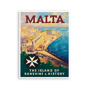 Malta Wall Art Mediterranean Travel Poster Decor Print (XR3108)