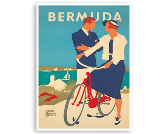 Bermuda Art Travel Poster Adolph Treidler (XR4405)a
