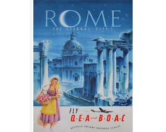 Rome Print Italy Travel Poster Italian Art (XR1596)a