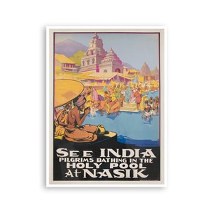 Nashik India Art Indian Decor Vintage Travel Poster Print Nasik (XR3790)