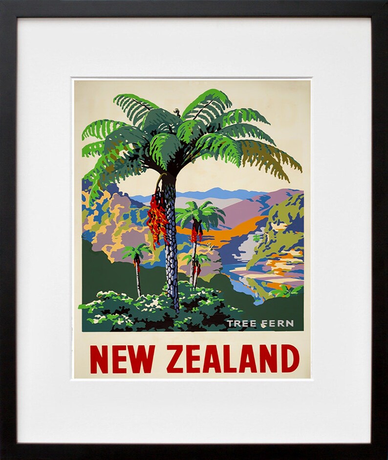 New Zealand Travel Art Sign Wall Decor Poster Print XR311 image 2