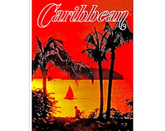 Caribbean Art Vintage Travel Poster Tourism Print (TR22)