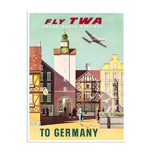 Travel Poster Germany Art Print Vintage German Home Decor (TR567)