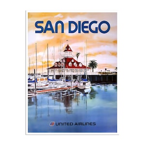 San Diego Poster Art Travel California Home Decor Print (TR69)