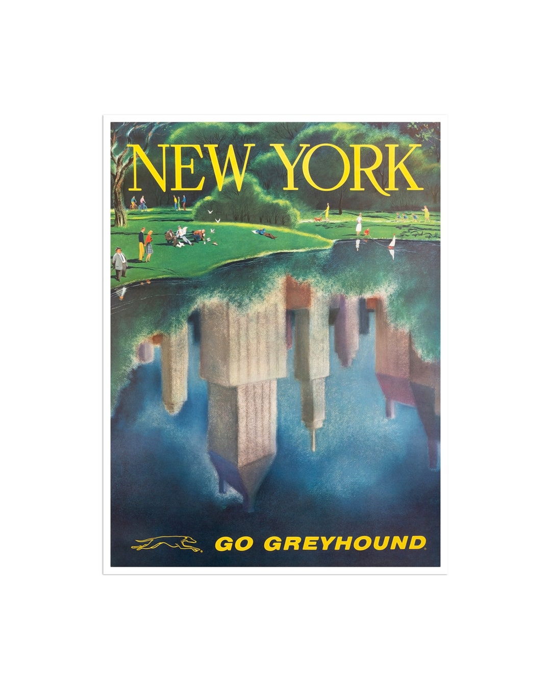 New York Art Wall Decor Retro Travel Poster XR2099 Etsy