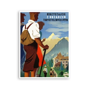 Poland Hiking Art Travel Print Polish Poster (ZT309)a