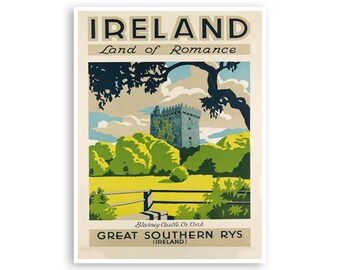 Irland Kunst Blarney Castle Reise Poster Irish Home Decor (XR3469)