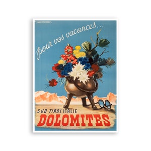 Dolomites Italy Art Travel Poster Tourism Print (XR2354)