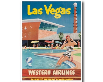 Las Vegas Art Print Travel Poster Nevada Vintage Home Decor (XR872)