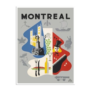 Montreal Travel Poster Canada Art Print Vintage Home Decor (XR2580)