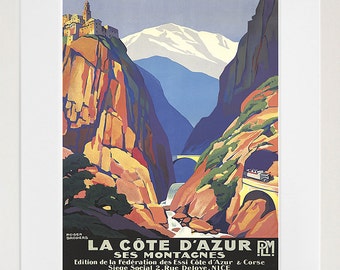 France Retro Poster French Art Travel Poster Wall Art Print (XR186)