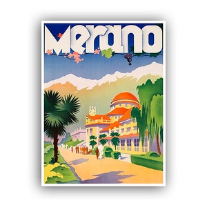 Italy Travel Poster Art Merano Tourism Print (XR1061)