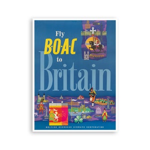 Póster de viaje británico con impresión artística de Gran Bretaña, recuerdo para decoración del hogar (XR3813)