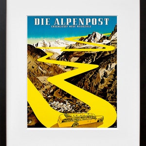 Travel Art Poster Swiss Alps  Print Vintage Home Decor (ZT195)
