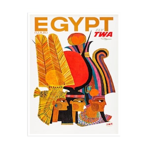 Egypt Travel Poster Art Print Egyptian Home Decor (XR2718)