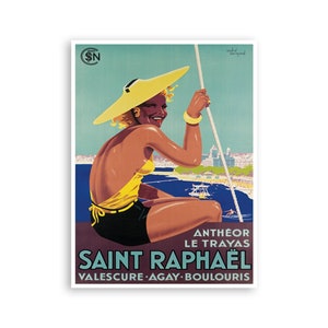 Affiche de voyage Saint Raphael Art France, impression française (XR1622)a
