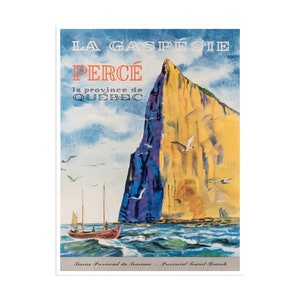 Quebec Poster Canada Gaspé Peninsula Travel Art Print (XR2165)