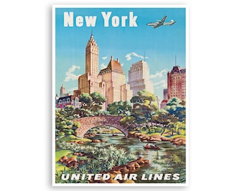 Poster New York Decor Art Travel Poster Wall Art Print (ZT681)