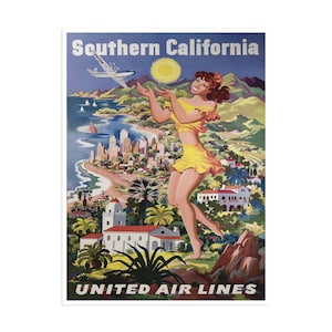 Poster di viaggio artistico della California meridionale, stampa per la decorazione della casa (XR2681)
