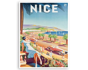 Nice Travel Poster France Art Print Vintage French Home Decor (XR3087)