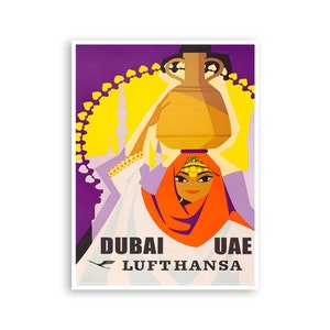 Dubai Art UAE Travel Poster United Arab Emirates Print (XR4447)