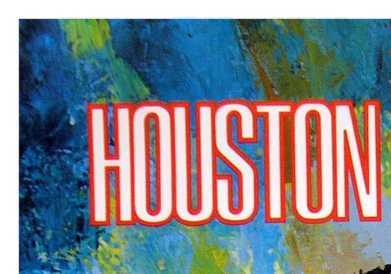 Houston Travel Poster Vintage Texas Art Delta Airlines Print xr1392a Etsy