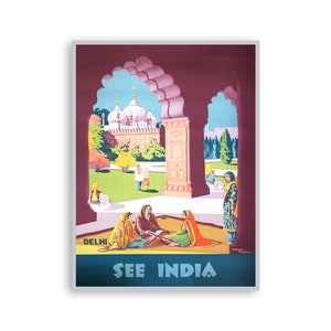 Delhi Art India Travel Poster Indian Art (XR3199)a