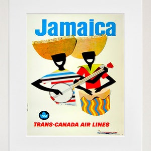 Jamaica Travel Decor Caribbean Art Poster Retro Print (XR153)