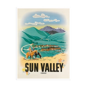 Sun Valley Poster Idaho Travel Art Print Ski Home Decor (XR2752)
