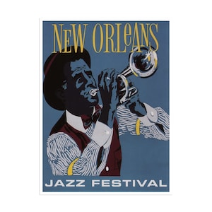 New Orleans Jazz Poster Vintage Travel Art Print (zt493)