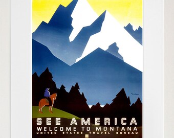 Bekijk Amerika Vintage reisposter muurkunstdruk (ZT429)