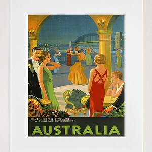Australia Travel Poster Aussie Print Australian Art (XR300)a