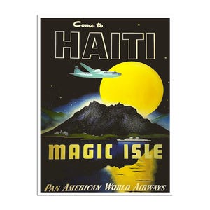 Haiti Art Pan Am Travel Poster Haitian Print (XR4897)