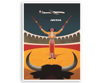 Spain Travel Poster Bull Fighter Vintage Art Print (TR21)