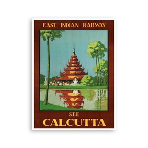 Calcutta Travel Poster India Art Print  Home Decor (XR3128)a