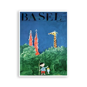 Basel Art Schweizer Reiseplakat Schweiz Druck (XR4391)a
