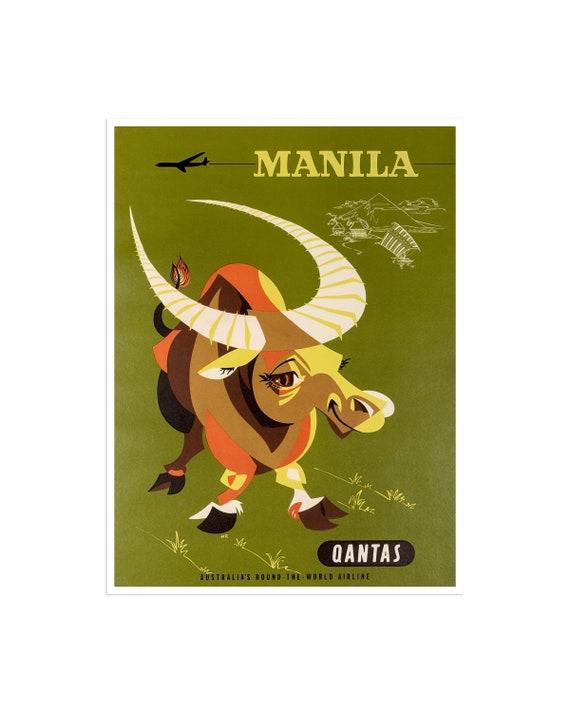 Manila Art Philippines Travel Poster Print Home Decor Xr2153 Etsy