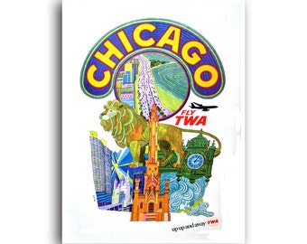 Chicago Art Travel Poster Vintage Print (XR982)