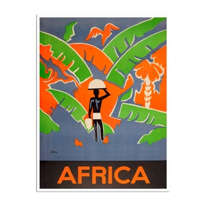 African Travel Poster Vintage Art Africa Decorative Print (XR4685)