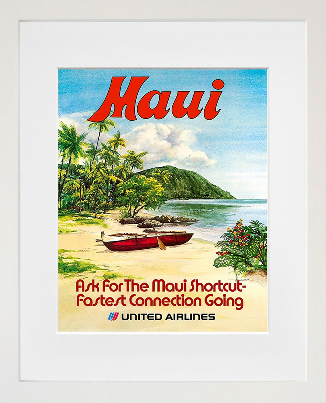Maui Art Print Hawaii Travel Poster TR102 Etsy