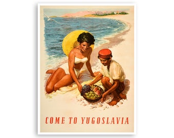 Póster de viaje vintage de Yugoslavia para pared, decoración del hogar (XR3411)