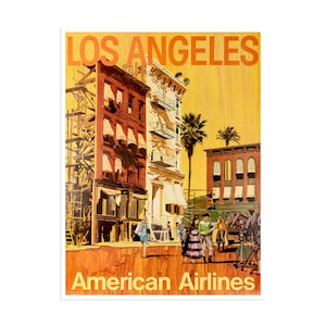 Los Angeles Poster California Vintage Travel Poster Wall Art (XR2562)