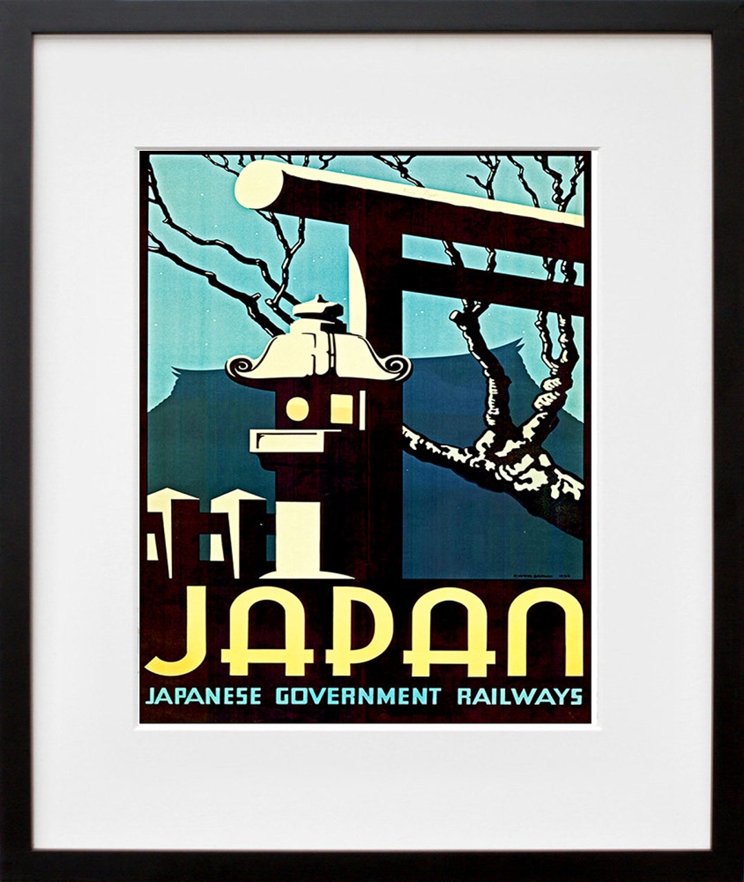 Japanese Art Japan Print Travel Poster TR54 - Etsy