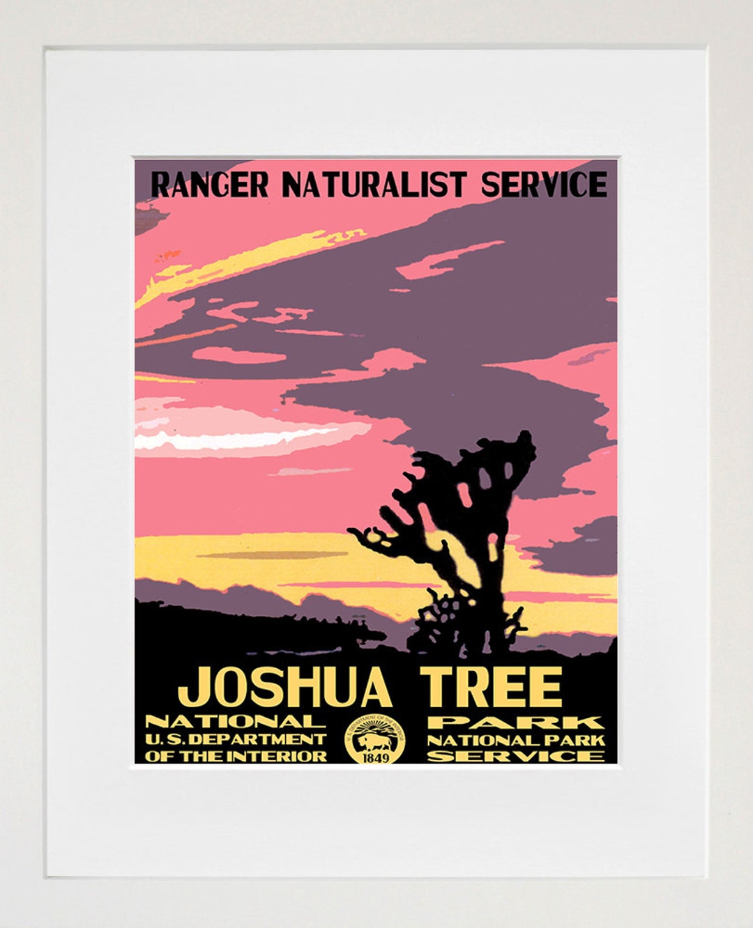 Joshua Tree National Parks Travel Poster Vintage Art Print TR61 - Etsy