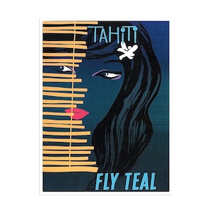 Tahiti Travel Poster French Polynesia Art Tahitian Print (XR1408)a
