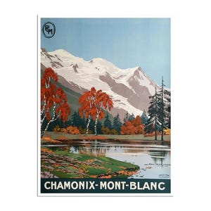 Chamonix Travel Poster Mont Blanc France Art French Print (XR2696)